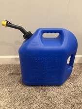 5 Gallon Blitz Blue Kerosene Gas Can Pre Ban Vented Nozzle Spout USA CLEAN