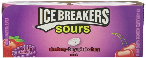 Ice Breakers Sours, Mints, Strawberry, Berry Splash, Cherry, 6ct - Picture 5 of 5