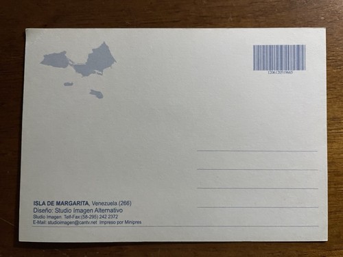 New Isla De Margarita Venezuela Postcard - Bild 2 von 2