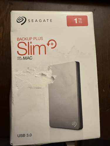 Seagate Backup Plus Slim 1TB Externe HD für Mac SRD00F1 USB 3.0 - Silber - Bild 1 von 8