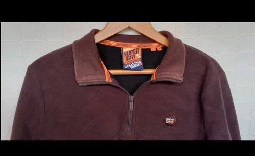Superdry Collective Sweat 1/4 Zip Burgandy Langarm Fleece Oberteil Gr. S - Bild 3 von 11