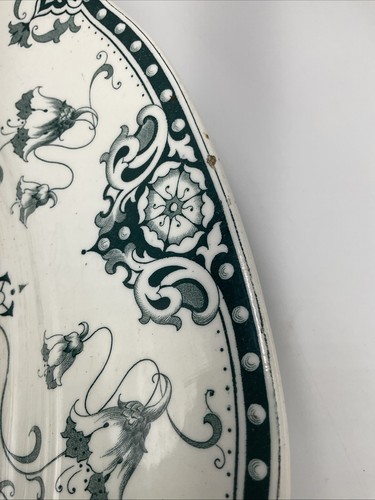 Blenheim Opaque China Green/White Platter 391604 Sampson Hancock (& Sons) 18.5” - Picture 12 of 24