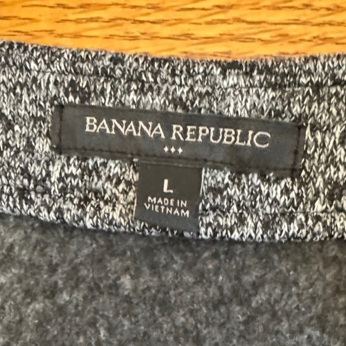 Giacca Banana Republic maglia nera e grigia moto asimmetrica zip taglia large - Foto 7 di 8