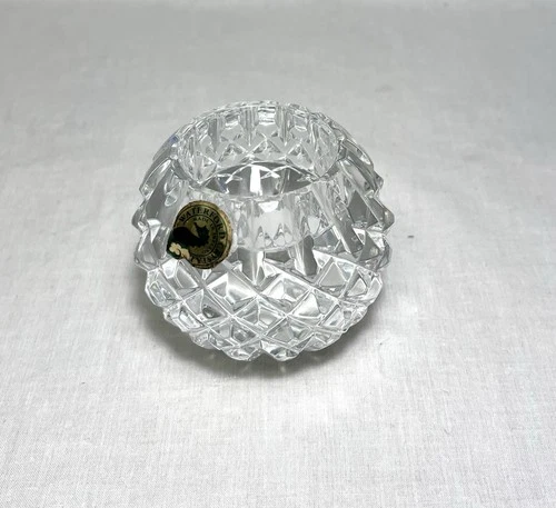 Vintage WATERFORD CRYSTAL TEA LIGHT CANDLE HOLDER Ireland Round