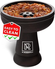 Black Silicone Hookah Bowl Set Silicone – 7 Holes Hookah Head Bowl Premium Shish