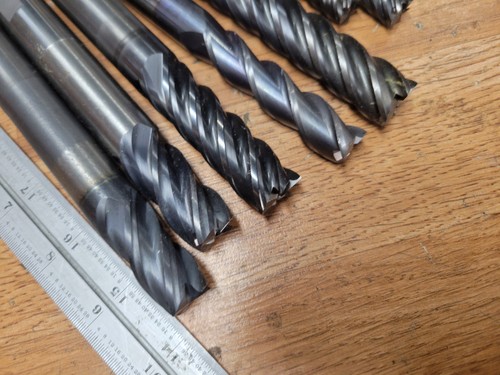 LOT OF CARBIDE END MILLS 1/2 - 3/4" APX 4LBS - Picture 2 of 3