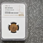 1905 Indian Head Cent NGC UNC Details Altered Color - FULL LIBERTY & 4 DIAMONDS
