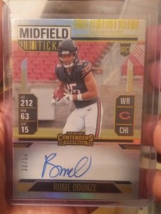Rome Odunze 2024 Panini Contenders Midfield Ticket AUTO RC #104 /50