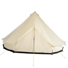  10-Person Yurt Tent Glamping Bell Tent with Spacious Interior, Breathable 