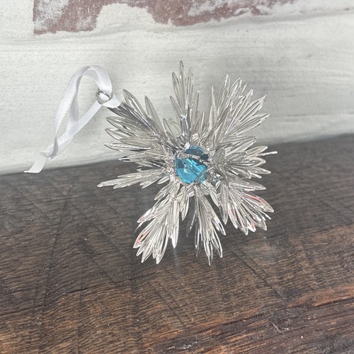 Waterford Lismore Türkis/Metall Schneeflocke Weihnachtsschmuck RAR Sammlerstück - Bild 7 von 10