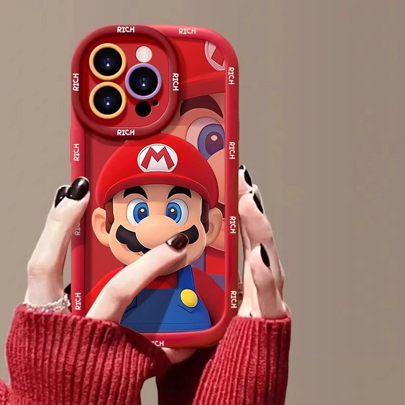 Super Mario Bro Cartoon Phone Case For iPhone 17 Pro Max 16 15 14 13 12 Cover - Image 3 of 4