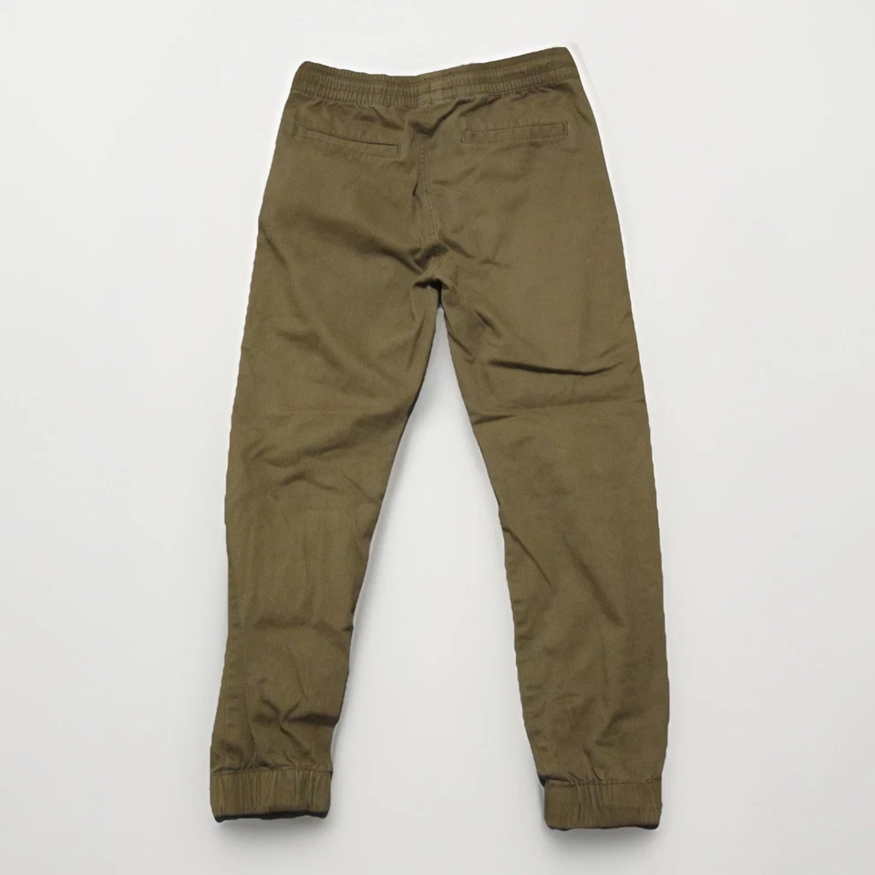 Calça jogger Ring of Fire meninos jovens tamanho grande (28x24) marrom zíper elástico - Imagem 2 de 4