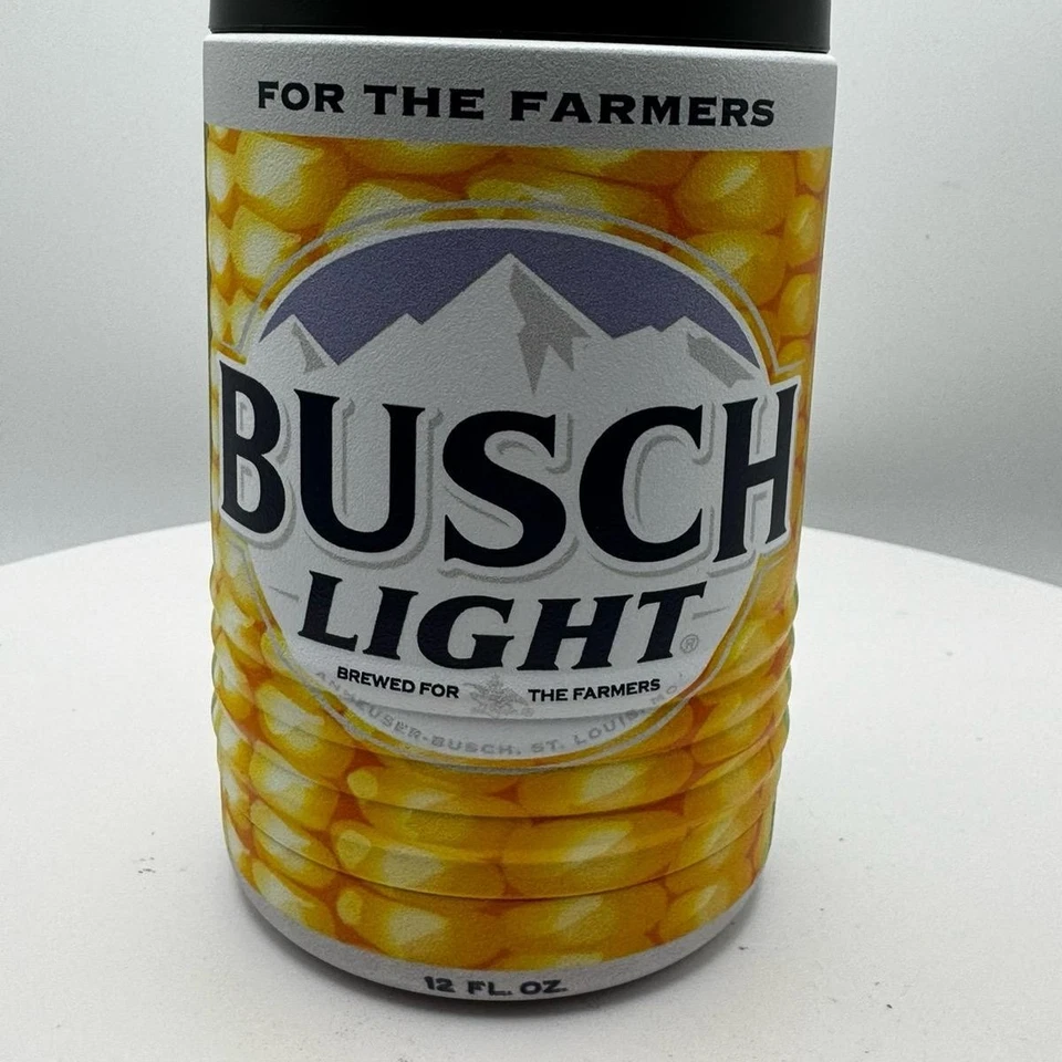 Aislador de latas de acero inoxidable Busch Light Corn Farmers Koozie Foto 2 de 4