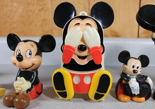 WDP DISNEY 15 Piece 1960's 1980's MICKEY MOUSE Bubble Gum Figurine Bank Toy Lot - Picture 9 of 10