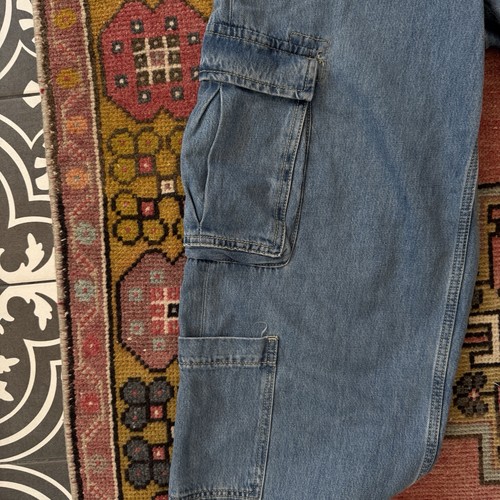 Old Navy Baggy Wide Leg Drapey Denim Cargo Jeans Mid-Rise Women's Size 2 - Bild 6 von 8