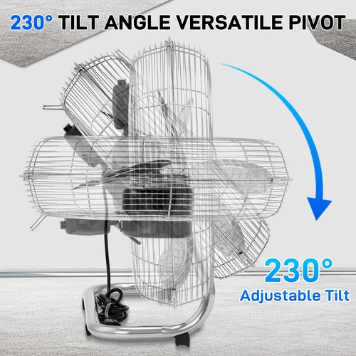 18 Inch Heavy Duty Industrial Floor Fan, High Velocity 3 Speeds 7085 CFM Fan - Picture 5 of 15