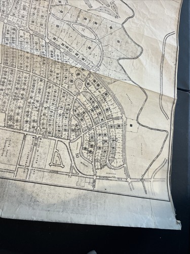 1935 Houston, Texas Map Of River Oaks Neighborhood H.A. Kipp 18” x 24” - Picture 7 of 19