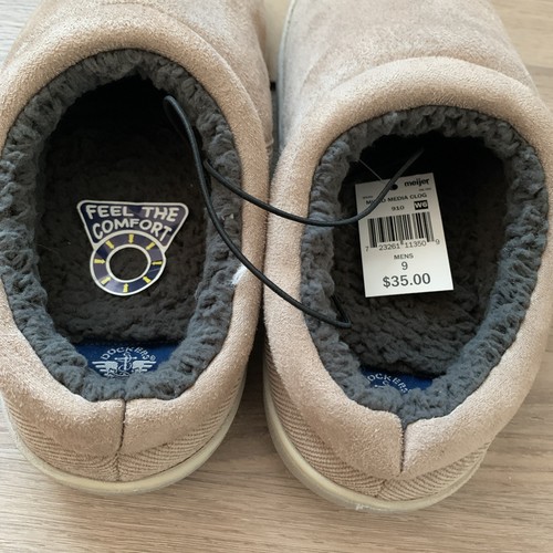 DOCKERS  Men's   Memory Foam Slippers   Clog Style   Tan   Soft & Comfy   Size 9 - Picture 9 of 17