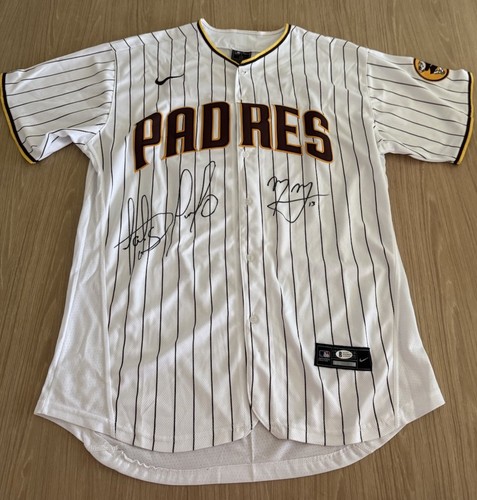 FERNANDO TATIS JR. MANNY MACHADO SIGNED SAN DIEGO PADRES JERSEY BECKETT BAS - Picture 2 of 5