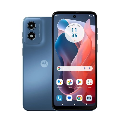 Teléfono prepago AT&T Motorola Moto G Play 2024 64 GB 6,5" 4 GB RAM azul - Imagen 4 de 6
