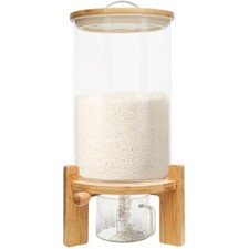 Rice Dispenser Grain Container Flour and Cereal Storage Dry Food Glass
