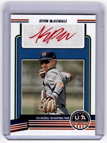 2023 Kevin McGonigle Auto USA #18U-KM RARE RED INK Autograph Detroit Tigers 🔥