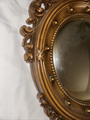 Vintage Federal Style SYROCO Gold Gilt Convex EAGLE Mirror MADE IN USA 4007 Nice - Picture 4 of 8
