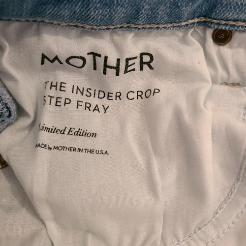 Mother The Insider Cutoff Jean Shorts Womens Sz 27 Light Wash Stretch Distressed - Imagen 7 de 7