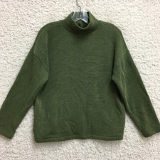 Madewell Sweater Small Adult Green Mock Neck Pullover Stretch Jumper Womens S