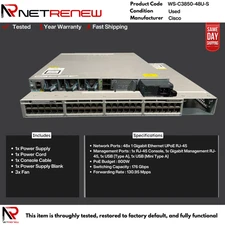 Cisco Catalyst WS-C3850-48U-S 48-Port UPOE Managed Switch