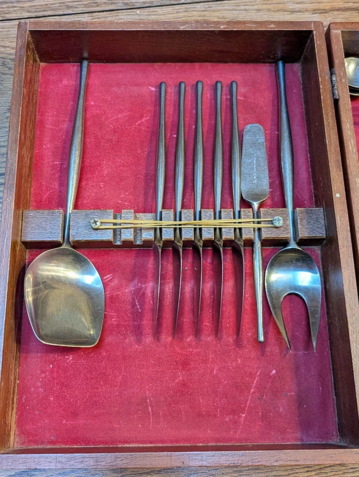 🔥 LAUFER Magnum Toalla Plateada Inoxidable 18/8 Cubiertos 37 Piezas Lote Mixto Noruega 🔥 Foto 4 de 4