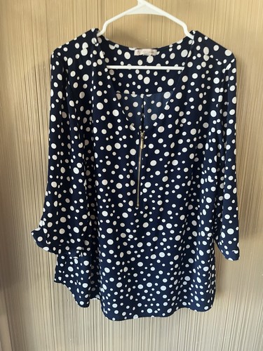 Camisa de lunares Dressbarn talla grande para mujer talla 2X - Imagen 1 de 4