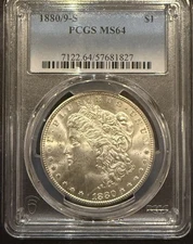 1880/9-S Morgan Silver Dollar MS64 PCGS (11743),