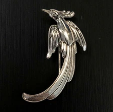Vintage Forstner 925 Sterling Silver Bird Phoenix Brooch Pin Art Deco1940s Retro