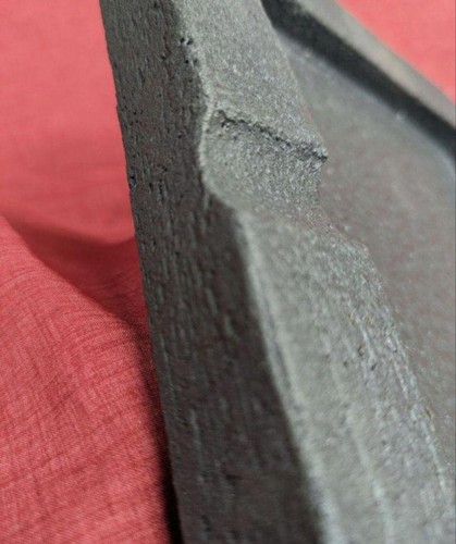 Cenicero para cigarros Shigaraki Ware de cerámica hecho a mano usado gris 19,5 cm - Imagen 4 de 7
