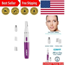 Conair All-In-1 Facial Hair Trimmer for Women, Perfect for Face, Ear/Nose and Ey