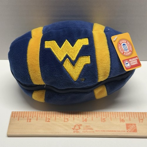 West Virginia Mountaineers Plushland Stuffed Bear in a Football March Of Dimes - Picture 3 of 7