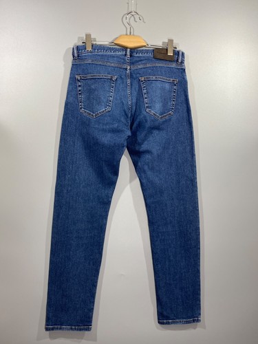 ERMENEGILDO ZEGNA Men's Tapered Narrow Fit Cotton Blend Classic Blue Jeans Sz 33 - Picture 10 of 24