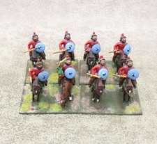 25mm Dark Ages metal LATE ROMAN CAVALRY x8 Painted 34201