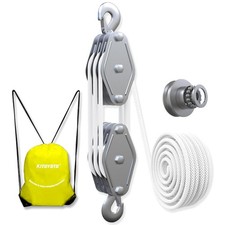 Block and Tackle Pulley System, 2200 LBS Breaking Strength Pulley System for ...