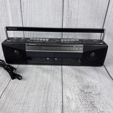 Sony CFS-W301 FM/AM Stereo Dual / 2 Cassette Radio Boombox Clean Tested