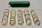 Roll Of 50 Silver Roosevelt Dimes, Circulated, Mixed Dates ~ 1946 - 1964.