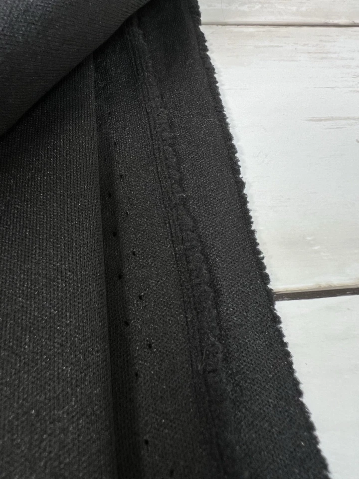 Solid Black Knit Polyester Fabric 3/4 Yard 64" Wide Unbranded Smooth Med Wt - Image 3 of 4