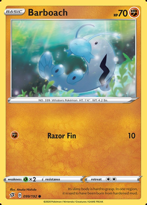 Barboach - 099/192 - Common (Near Mint) Rebel Clash - Fighting Pokémon