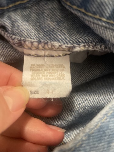 Vintage OshKosh B’gosh Pants 4T Blue Jeans Girls Elastic Waist - Picture 9 of 10