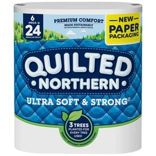 Ultra Soft & Strong Toilet Paper, 6 Mega Rolls