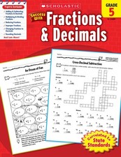 Scholastic Success With Fractions  Decimals: Grade 5 Workbook Success With...