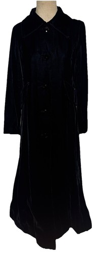 Candi Wrap Size 14 Vintage Velvet Maxi Opera Goth Witch Coat Union Made 70’s - Picture 2 of 16
