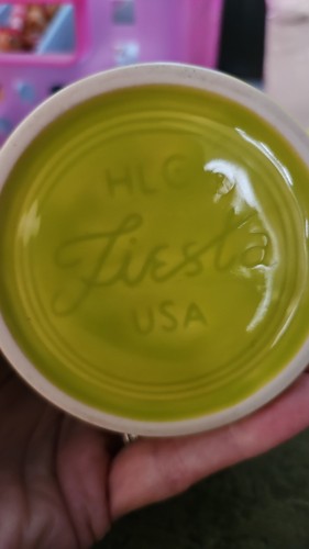 Fiesta Kaffeetasse - Limette - 10 Unzen - runder Griff - Bauernhaus MCM Dekor - Bild 3 von 3