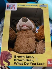Zoobies Brown Bear Carlie Plush Cloth Story Book Buddies 11" Stuffed Animal Box